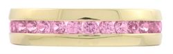 Alliancebånd med pink safir billed 2