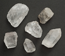 Hvide kvarts krystaller