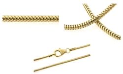 Slange halskæde i guld billed 2